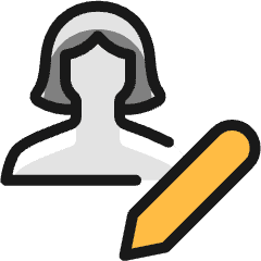 Single Woman Actions Edit 2_2 Icon from Ultimate Colors Set