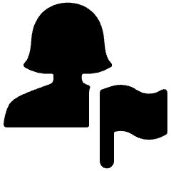 Single Woman Actions Flag Icon from Ultimate Bold Set
