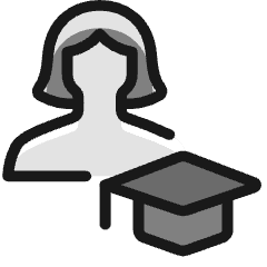 Single Woman Actions Graduate_2 Icon from Ultimate Colors Set