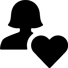 Single Woman Actions Heart Icon from Ultimate Bold Set