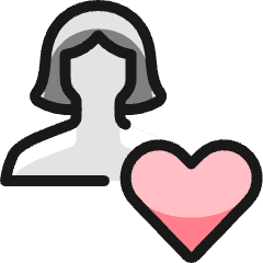 Single Woman Actions Heart_2 Icon from Ultimate Colors Set