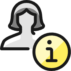 Single Woman Actions Information_2 Icon from Ultimate Colors Set