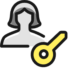 Single Woman Actions Key_2 Icon from Ultimate Colors Set