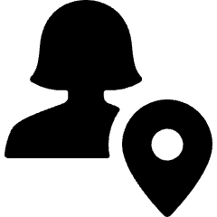 Single Woman Actions Location Icon from Ultimate Bold Set