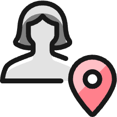 Single Woman Actions Location_2 Icon from Ultimate Colors Set
