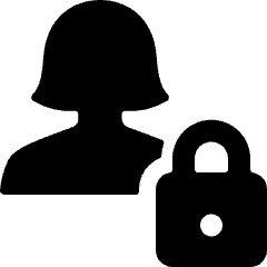 Single Woman Actions Lock Icon from Ultimate Bold Set