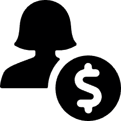 Single Woman Actions Money Icon from Ultimate Bold Set