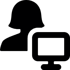 Single Woman Actions Monitor Icon from Ultimate Bold Set