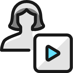 Single Woman Actions Player_2 Icon from Ultimate Colors Set