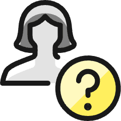 Single Woman Actions Question_2 Icon from Ultimate Colors Set