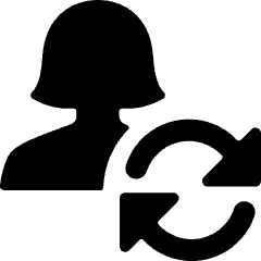 Single Woman Actions Refresh Icon from Ultimate Bold Set