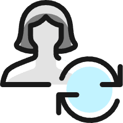 Single Woman Actions Refresh_2 Icon from Ultimate Colors Set