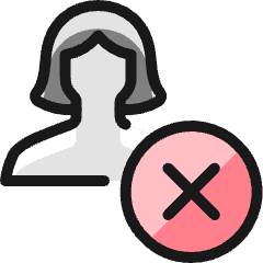 Single Woman Actions Remove_2 Icon from Ultimate Colors Set