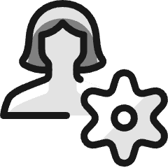 Single Woman Actions Setting_2 Icon from Ultimate Colors Set