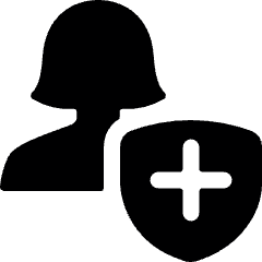 Single Woman Actions Shield Icon from Ultimate Bold Set