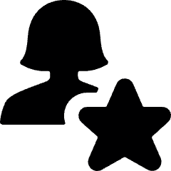Single Woman Actions Star Icon from Ultimate Bold Set