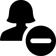 Single Woman Actions Subtract Icon from Ultimate Bold Set