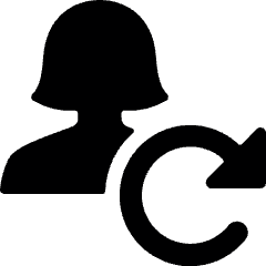 Single Woman Actions Sync Icon from Ultimate Bold Set