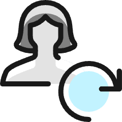 Single Woman Actions Sync_2 Icon from Ultimate Colors Set