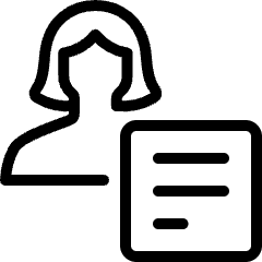 Single Woman Actions Text Icon from Ultimate Light Set