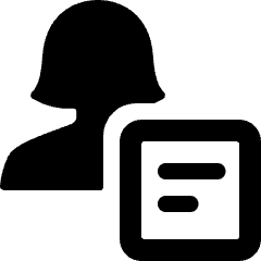 Single Woman Actions Text Icon from Ultimate Bold Set