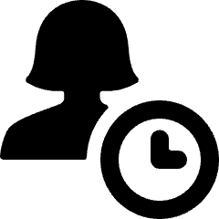 Single Woman Actions Time Icon from Ultimate Bold Set