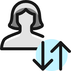 Single Woman Actions Up Down_2 Icon from Ultimate Colors Set