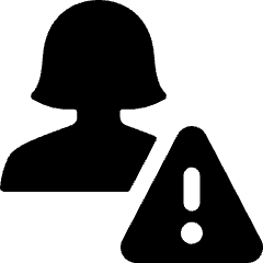 Single Woman Actions Warning Icon from Ultimate Bold Set