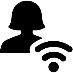 Single Woman Actions Wifi Icon from Ultimate Bold Set