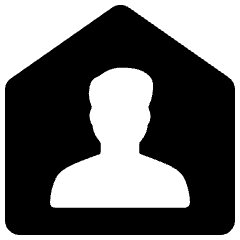 Single Man Home Icon from Ultimate Bold Set