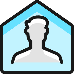 Single Man Home_1 Icon from Ultimate Colors Set
