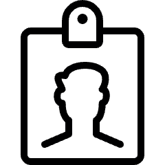 Single Man Id Card Icon from Ultimate Light Set