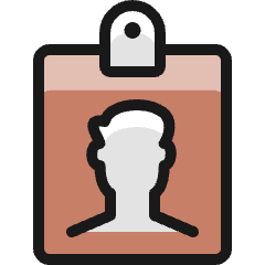 Single Man Id Card_1 Icon from Ultimate Colors Set