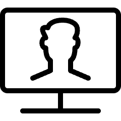 Single Man Monitor Icon from Ultimate Light Set