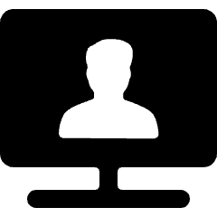 Single Man Monitor Icon from Ultimate Bold Set