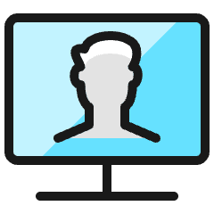 Single Man Monitor_1 Icon from Ultimate Colors Set