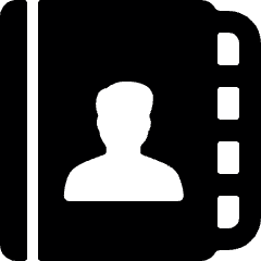 Single Man Phone Book Icon from Ultimate Bold Set