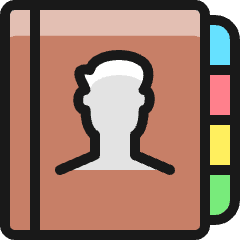 Single Man Phone Book_1 Icon from Ultimate Colors Set