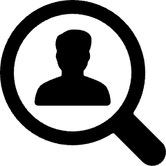 Single Man Search Icon from Ultimate Bold Set