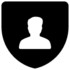 Single Man Shield Icon from Ultimate Bold Set