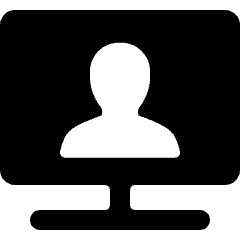 Single Neutral Monitor Icon from Ultimate Bold Set