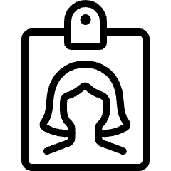 Single Woman Id Card Icon from Ultimate Light Set