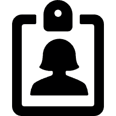 Single Woman Id Card Icon from Ultimate Bold Set