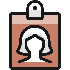 Single Woman Id Card_1 Icon from Ultimate Colors Set