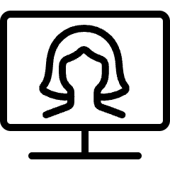 Single Woman Monitor Icon from Ultimate Light Set