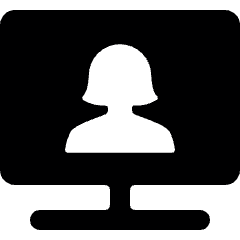 Single Woman Monitor Icon from Ultimate Bold Set