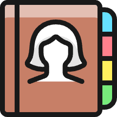 Single Woman Phone Book_1 Icon from Ultimate Colors Set