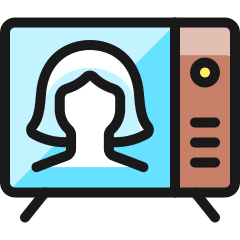 Single Woman Vintage Tv_1 Icon from Ultimate Colors Set