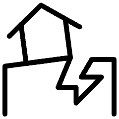 Earthquake Ground Crack Icon from Ultimate Light Set