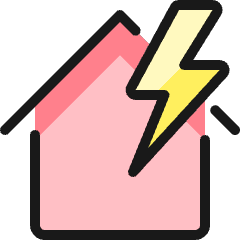 Natural Disaster Bolt Icon from Ultimate Colors Set